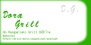 dora grill business card